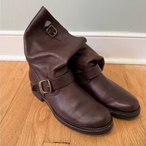 Frye Veronica Short Slouch Bootie Women’s 8 Dark Brown